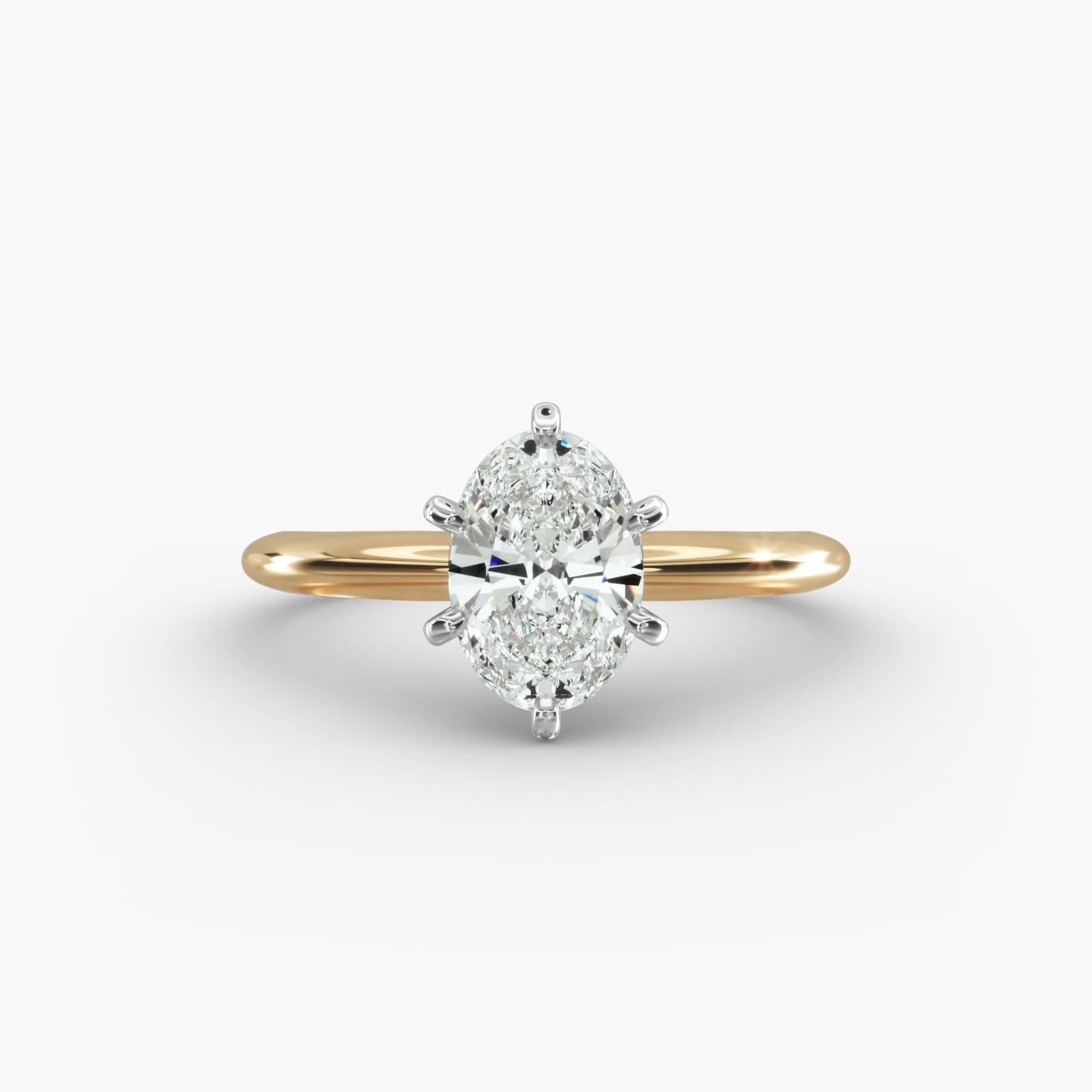 solitaire diamond ring in gold with diamonds