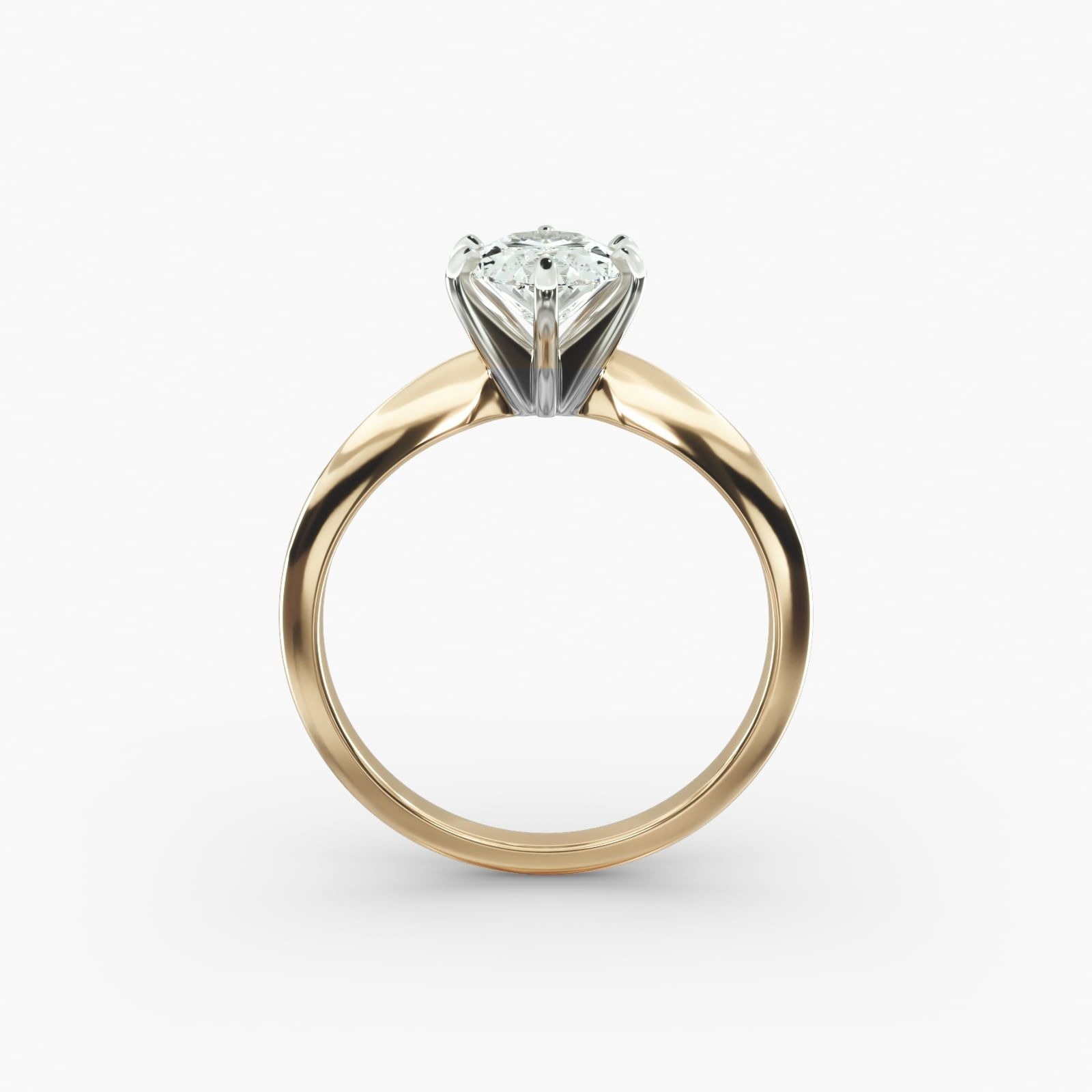 solitaire diamond ring in gold with diamonds