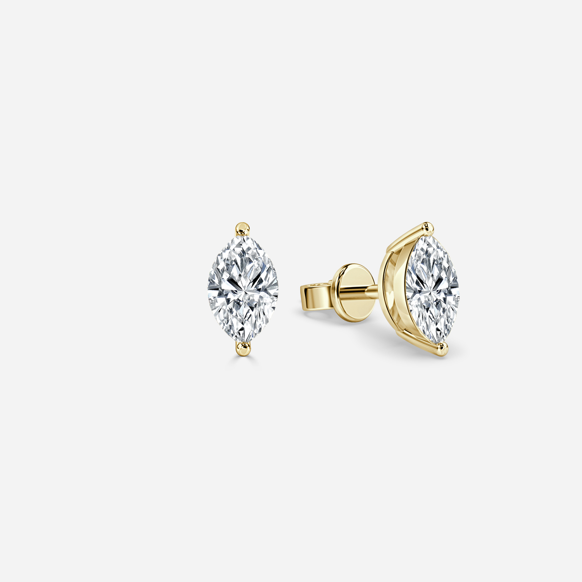 marquise diamond earrings in gold with diamonds