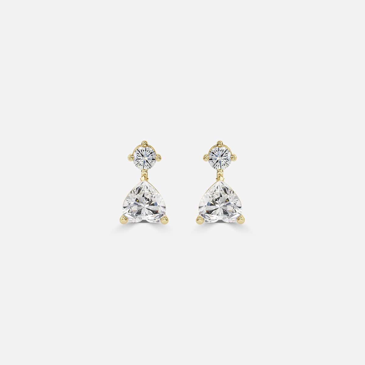 classic diamond earrings in gold with diamonds