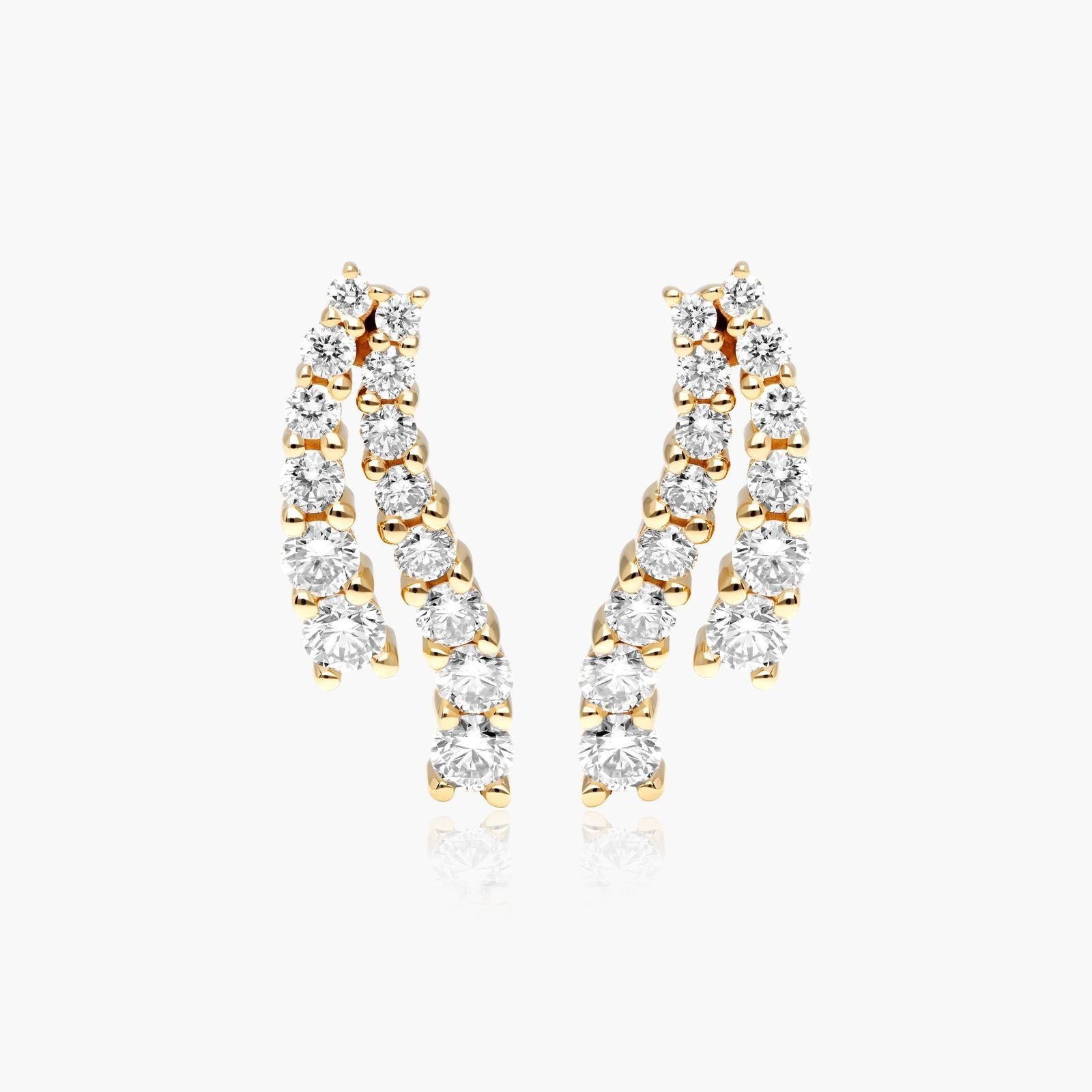 halo diamond earrings in gold with diamonds