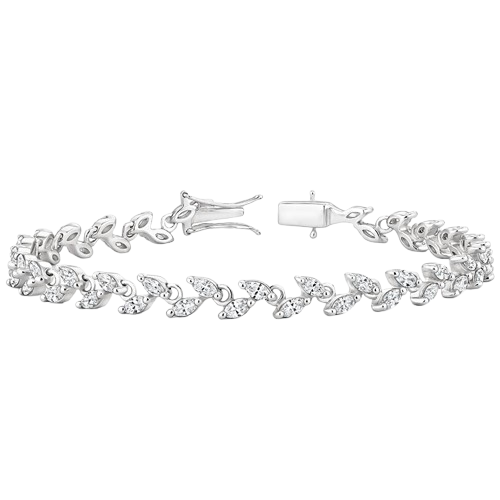 marquise diamond bracelet in gold with diamonds