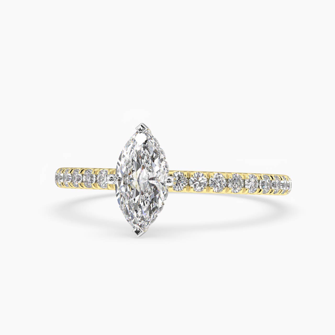 halo diamond ring in gold with diamonds