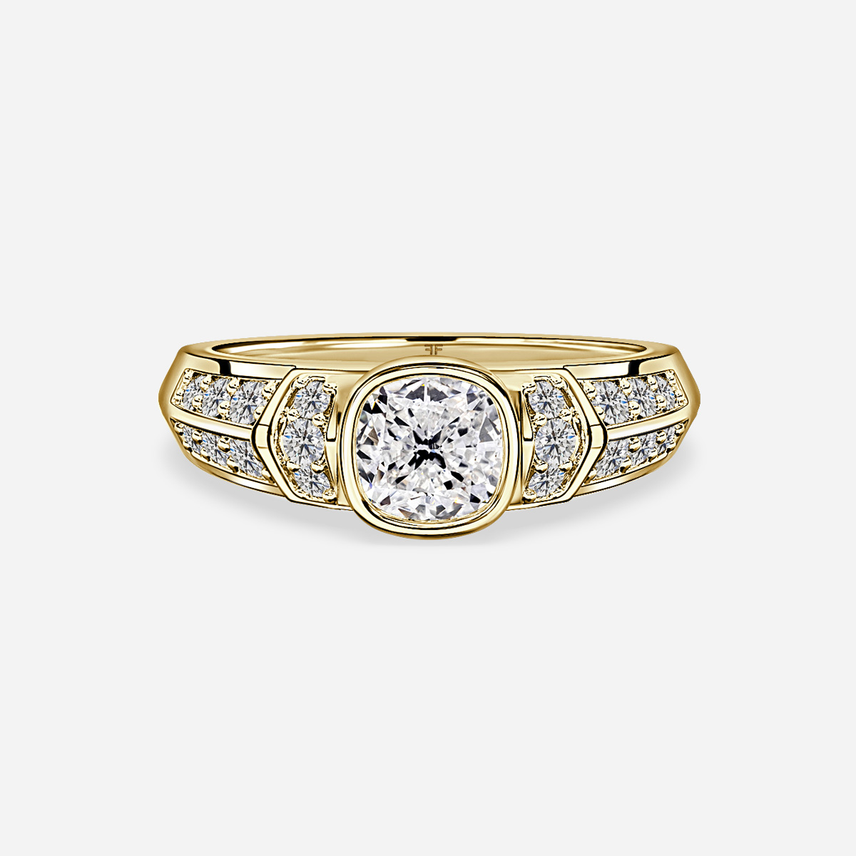 classic diamond band ring in gold with diamonds