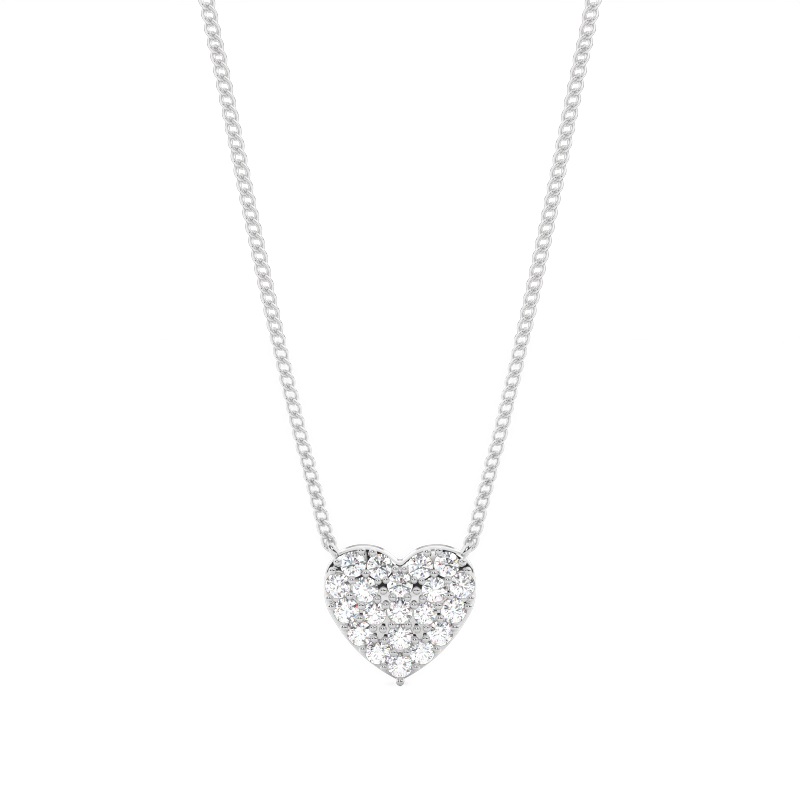 classic diamond pendant in gold with diamonds