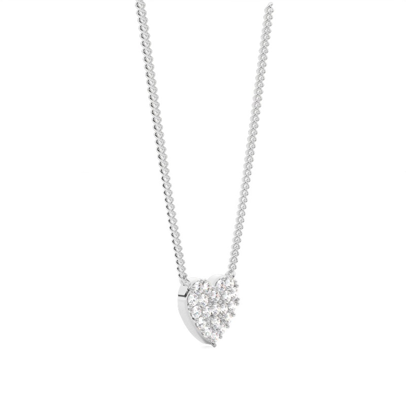 classic diamond pendant in gold with diamonds