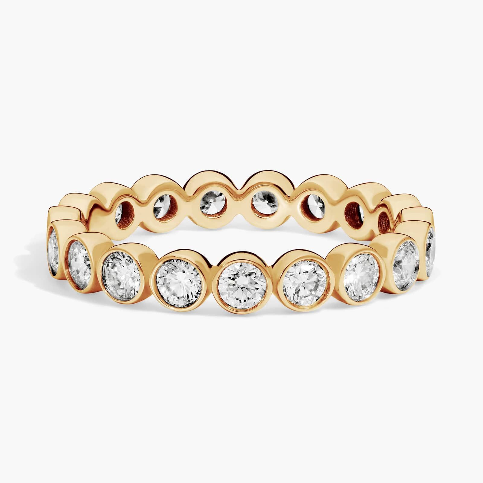 eternity diamond band ring in gold with diamonds