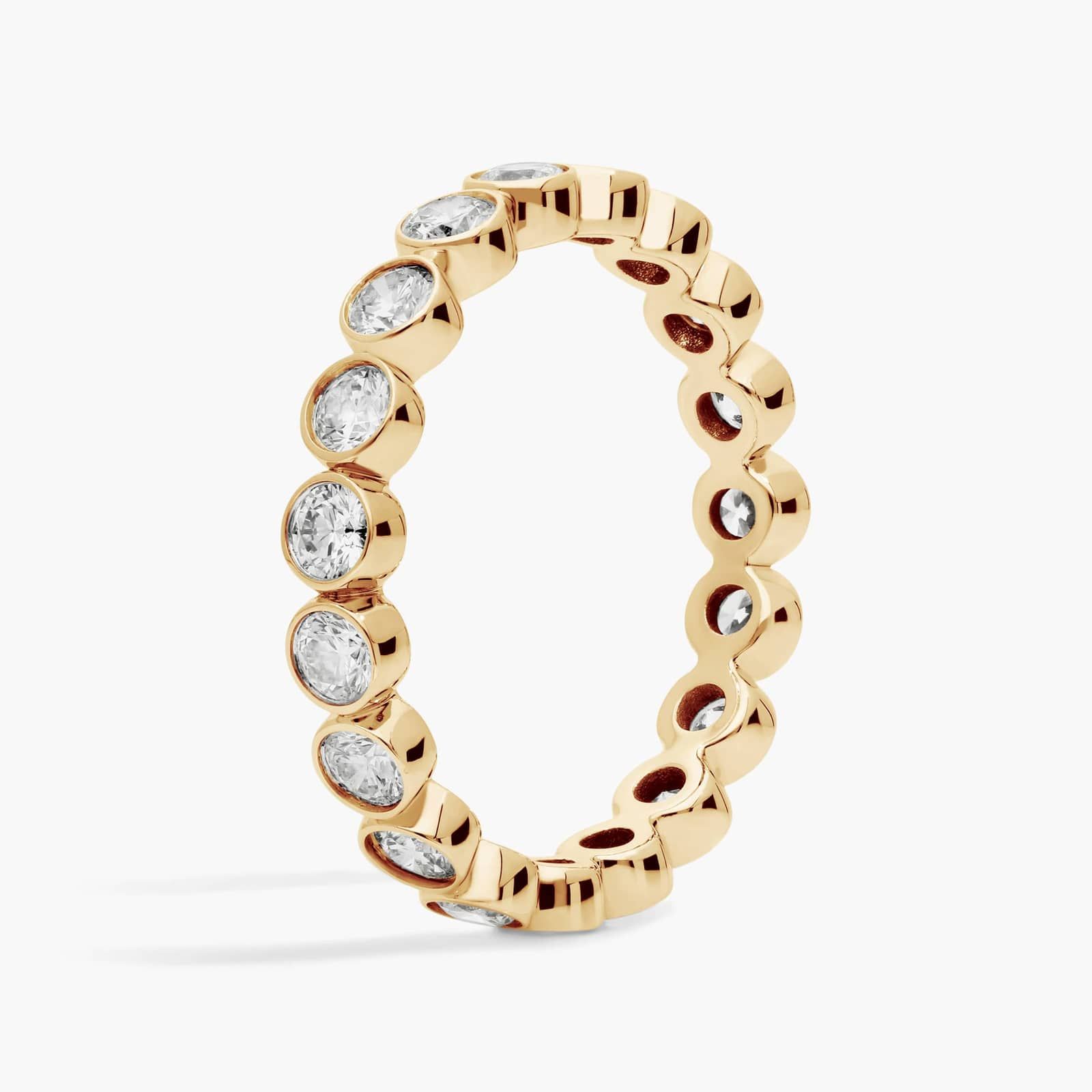 eternity diamond band ring in gold with diamonds