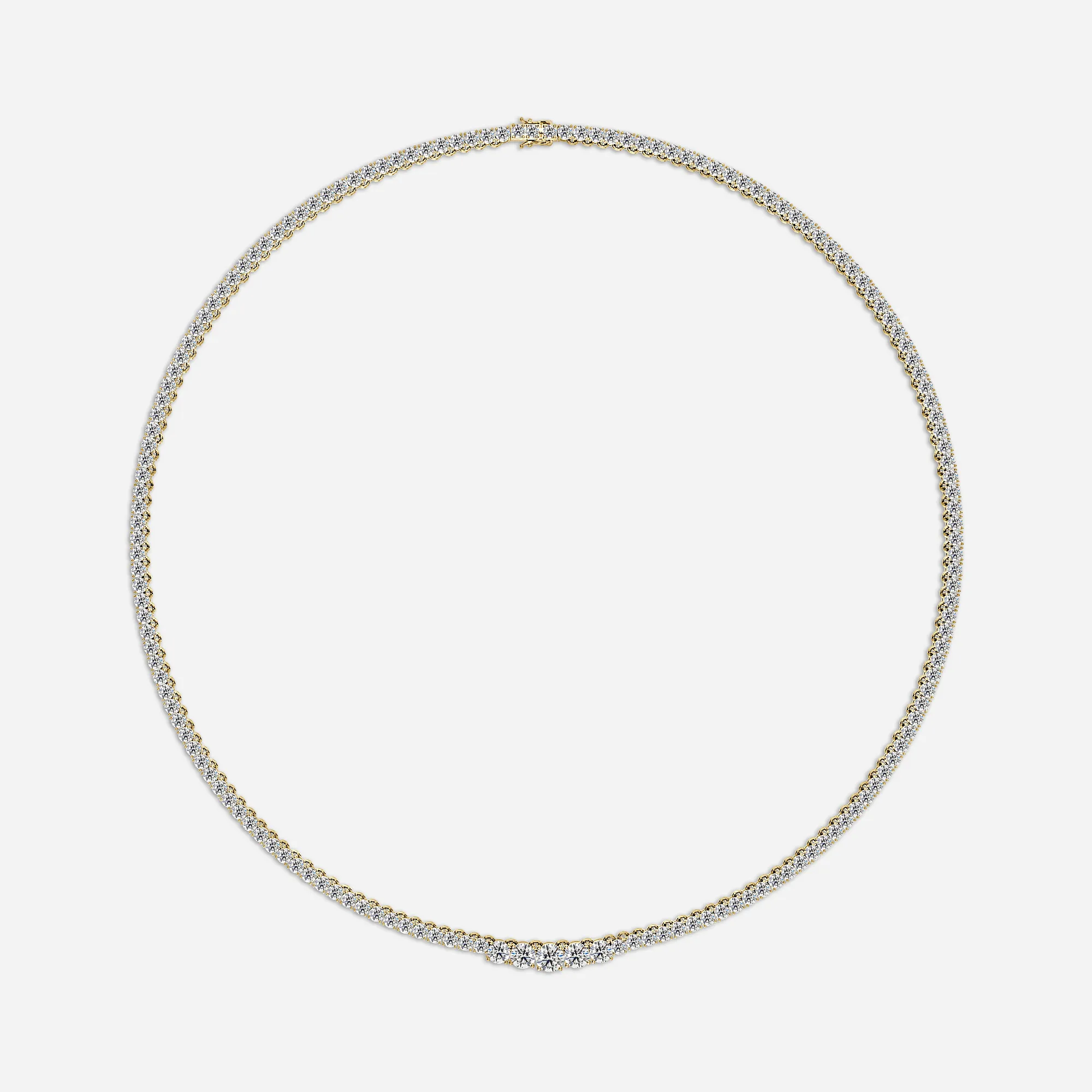 classic diamond necklace in gold with diamonds