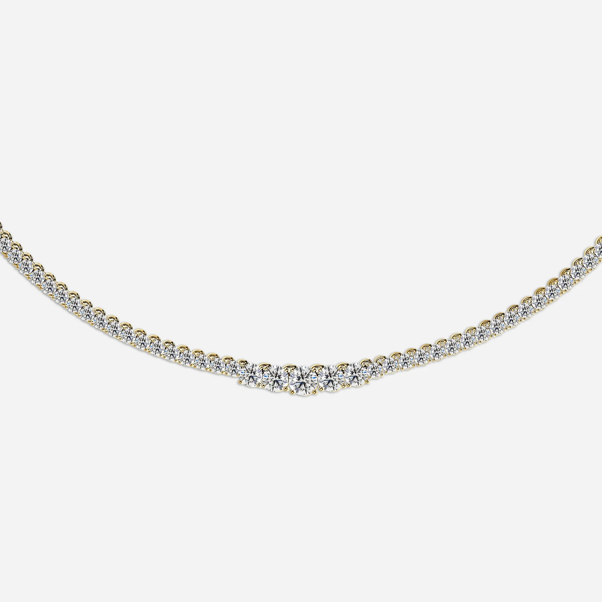 classic diamond necklace in gold with diamonds