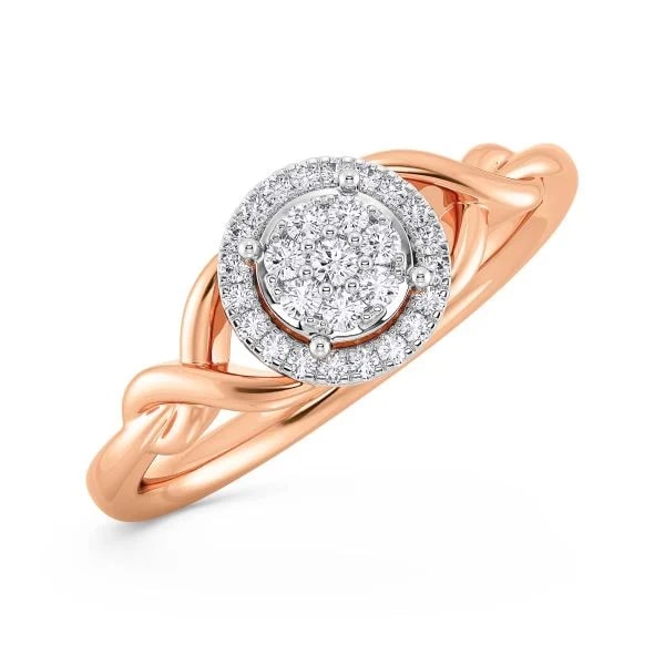 classic diamond ring in gold with diamonds