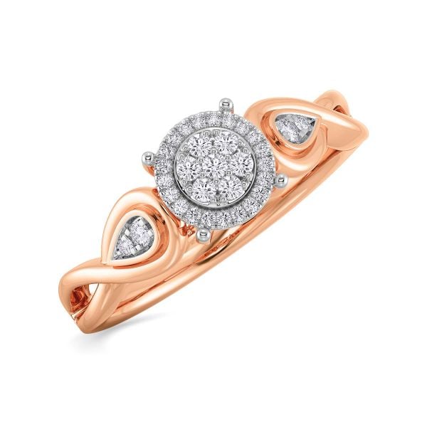 classic diamond band ring in gold with diamonds