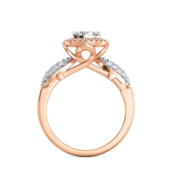 classic diamond ring in gold with diamonds