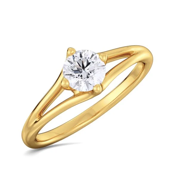 classic diamond ring in gold with diamonds