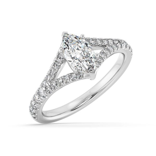 marquise diamond ring in gold with diamonds