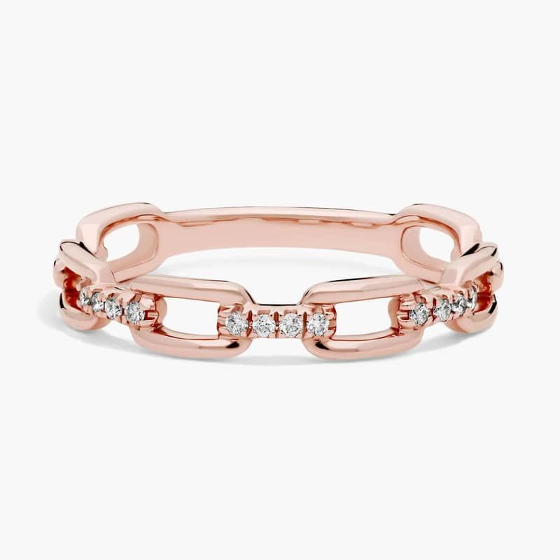 classic diamond ring in gold with diamonds