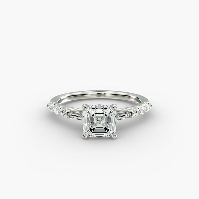 classic diamond ring in gold with diamonds