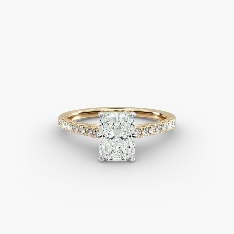 classic diamond ring in gold with diamonds