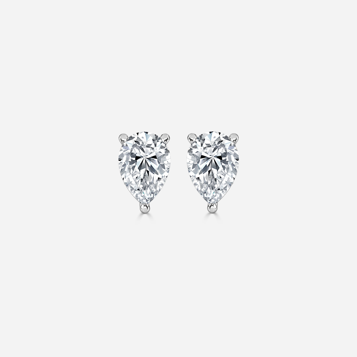 pear diamond earrings in gold with diamonds