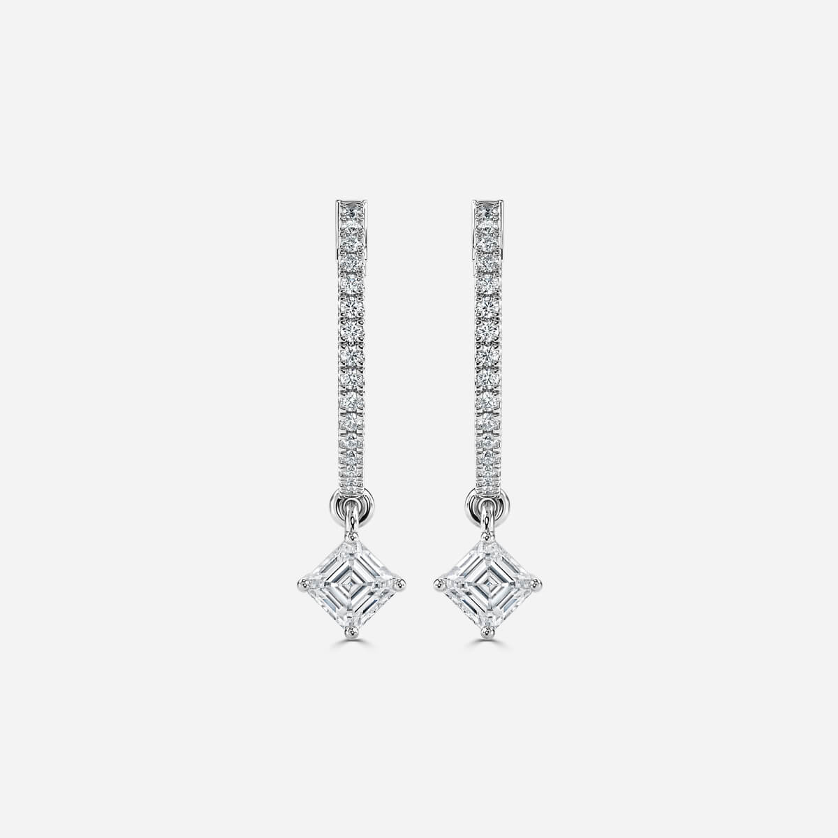 classic diamond earrings in gold with diamonds