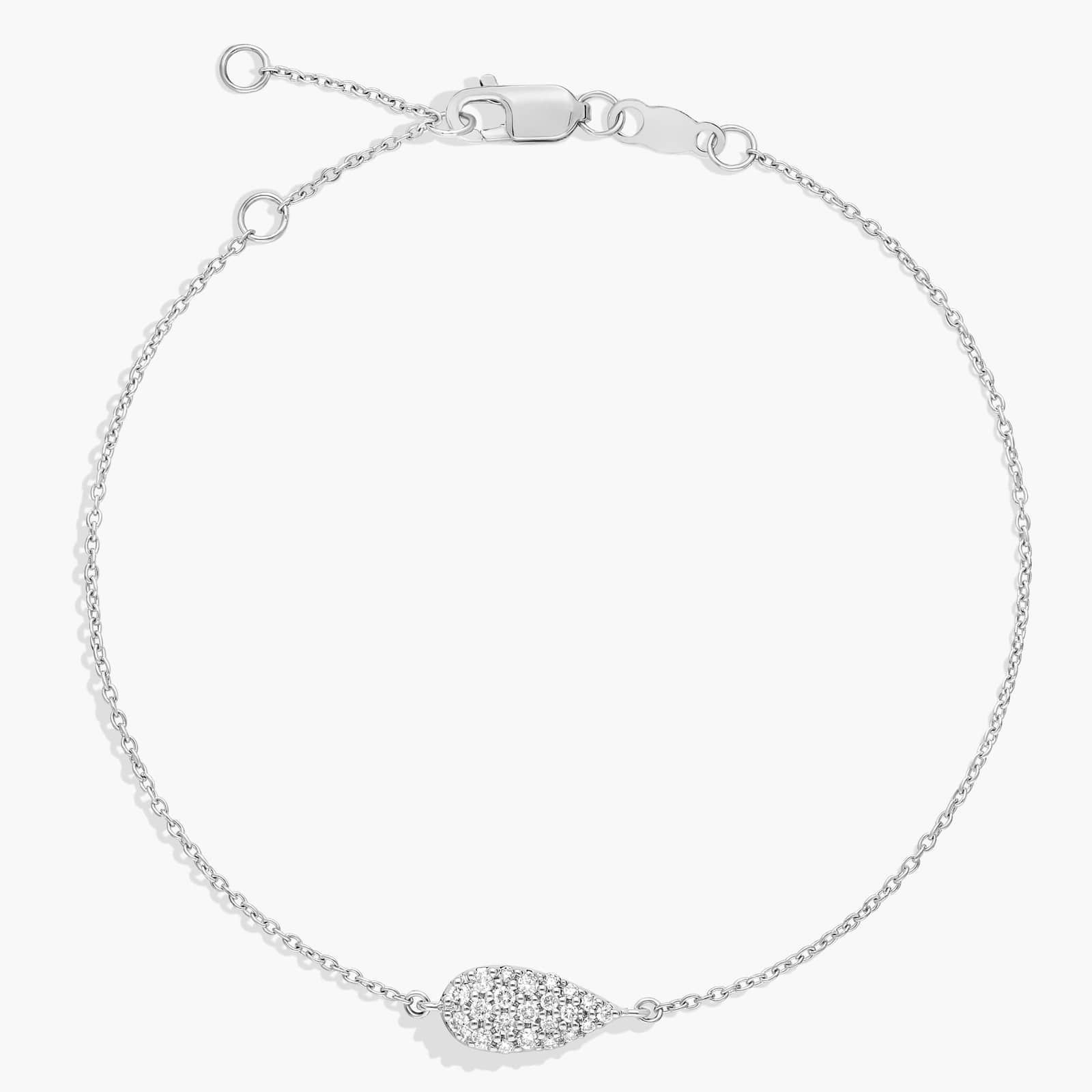 pear diamond bracelet in gold with diamonds