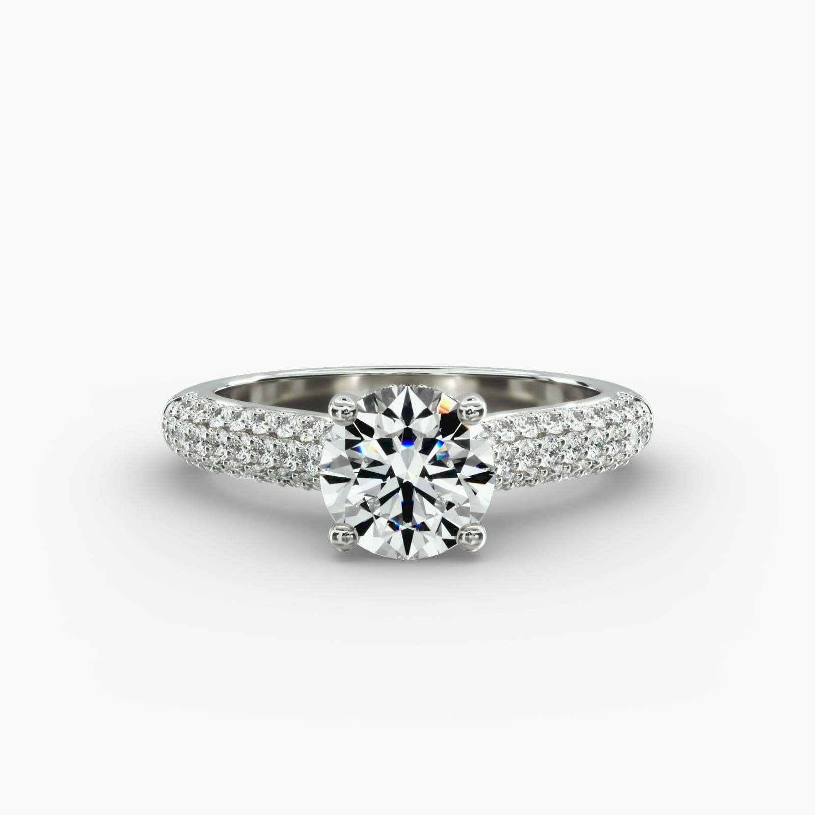 halo diamond ring in gold with diamonds
