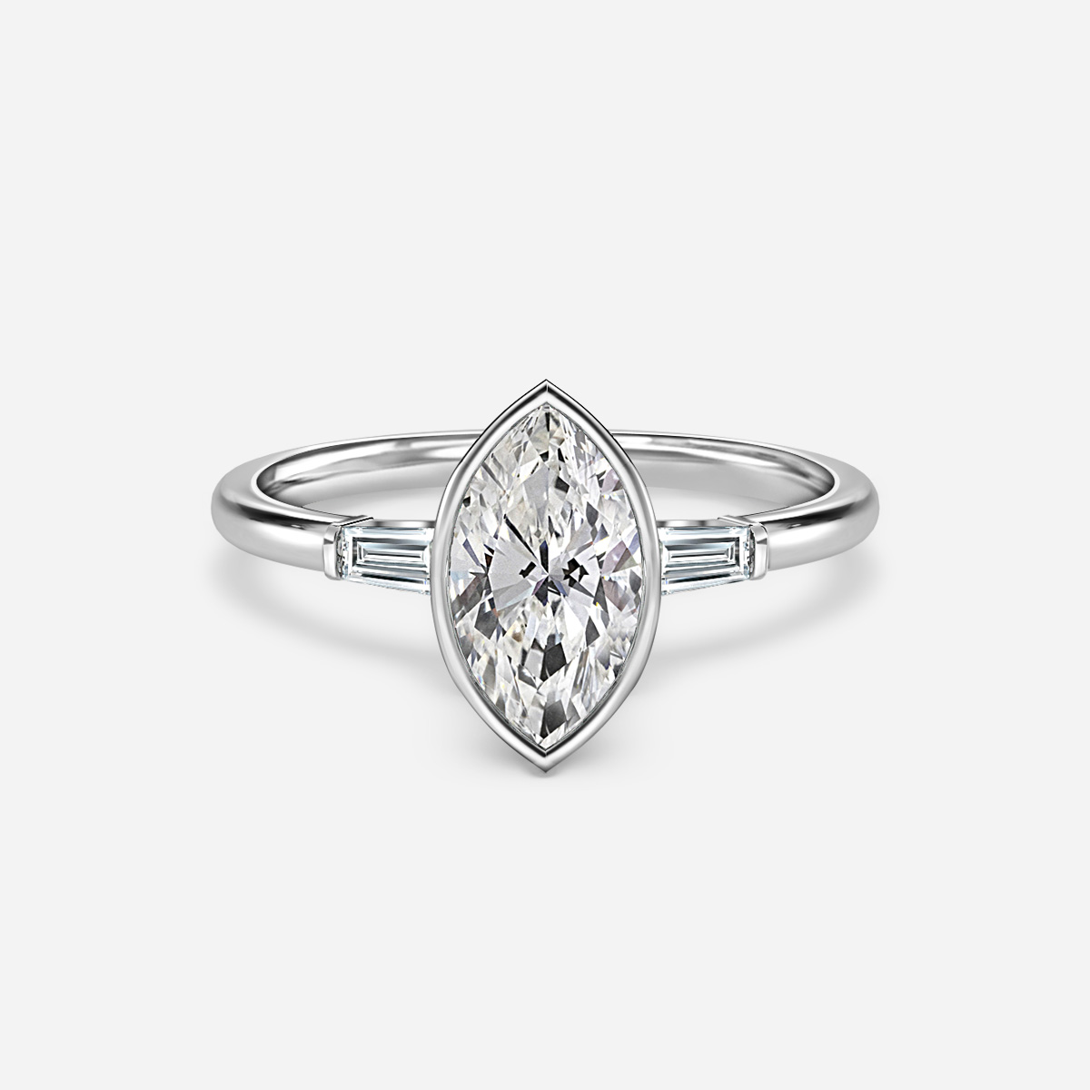 marquise diamond ring in gold with diamonds