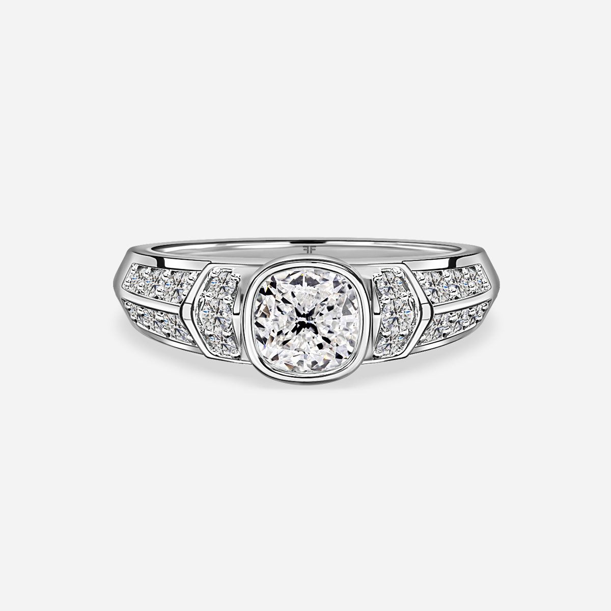 classic diamond band ring in gold with diamonds