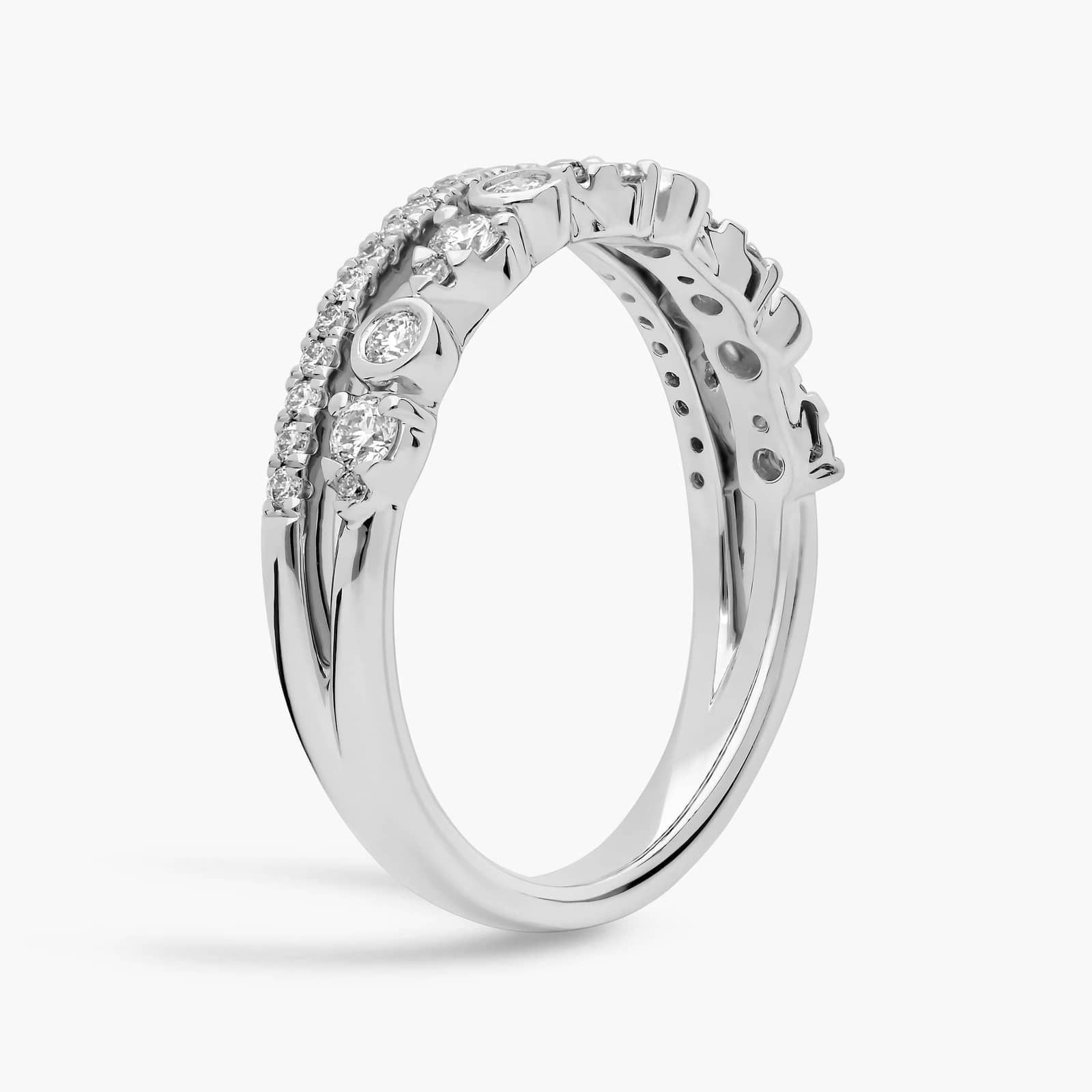 classic diamond ring in gold with diamonds