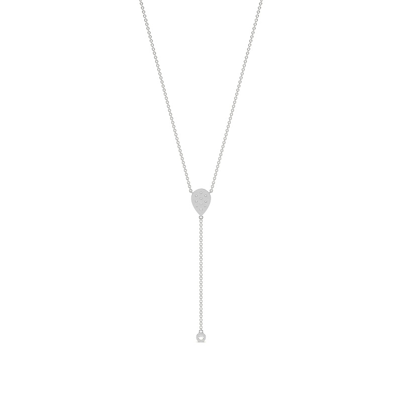 pear diamond pendant in gold with diamonds