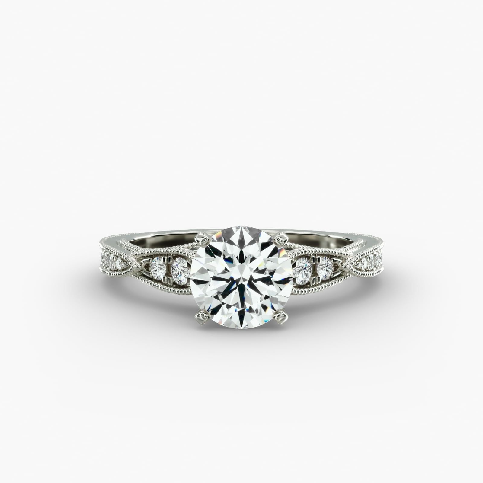 classic diamond ring in gold with diamonds