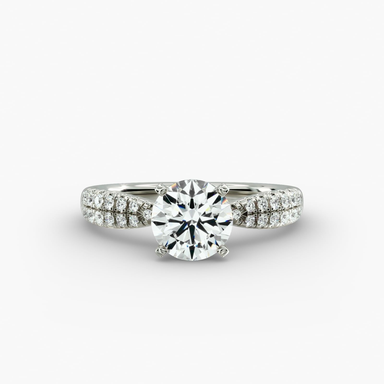 classic diamond ring in gold with diamonds