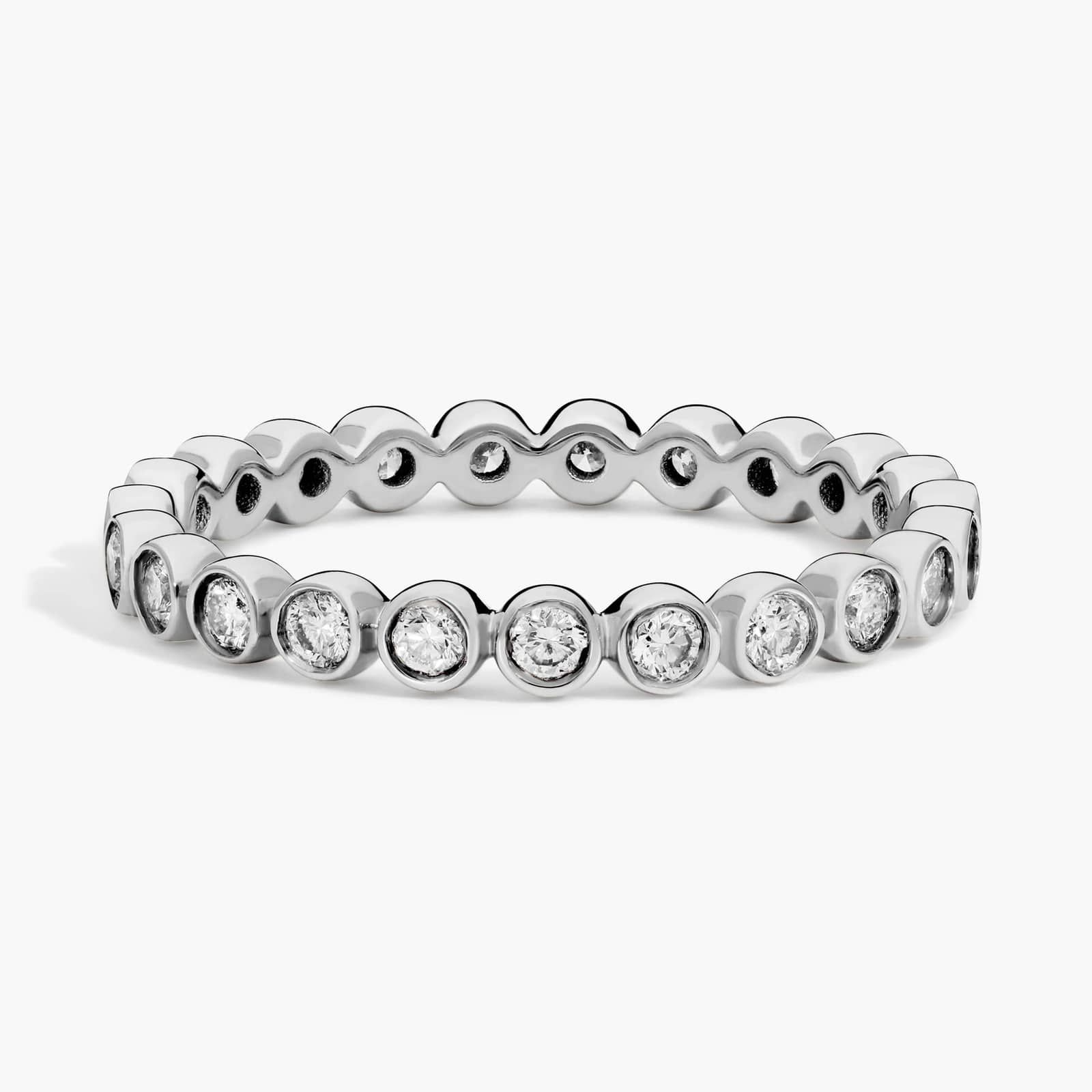 eternity diamond band ring in gold with diamonds